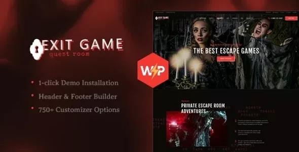 Exit Game v1.2.7 - Escape Room & Quest Secret WordPress Theme