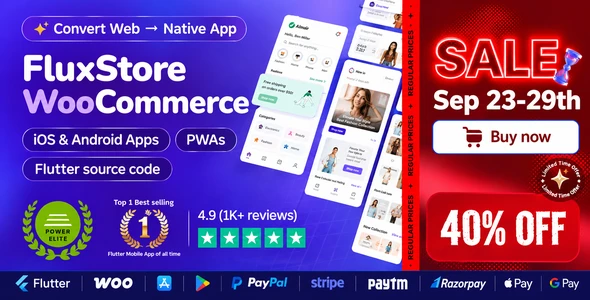 Fluxstore WooCommerce v6.3.0 - Flutter E-commerce Full App