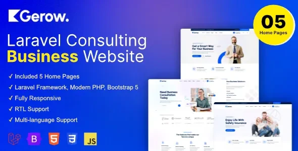 Gerow v1.7.2 - Business Consulting Laravel Script