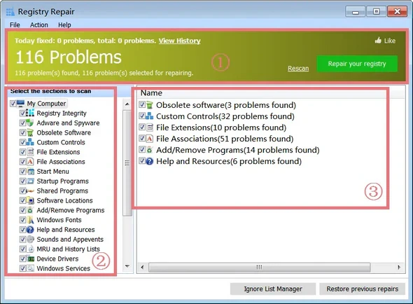 Glarysoft Registry Repair Portable v5.0.1.130