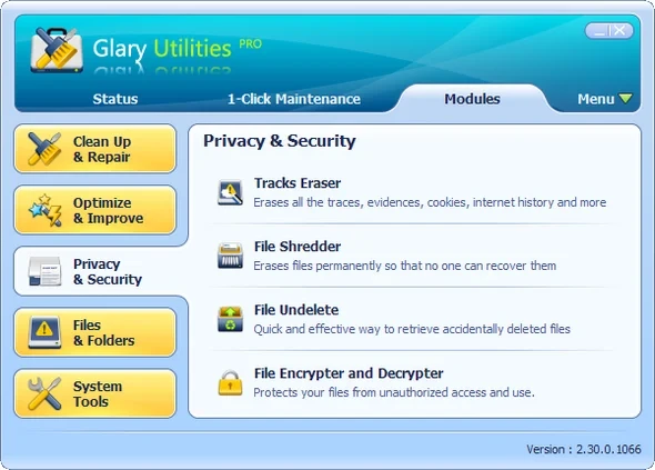 Glarysoft Registry Repair Portable v5.0.1.130