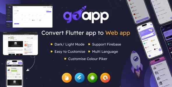 GoApp for Web to App Convertor Flutter + Admin Panel