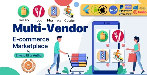 GoMarket v1.5.0 - Food, Grocery, Pharmacy & Courier Delivery App (Multi-Vendor Marketplace)