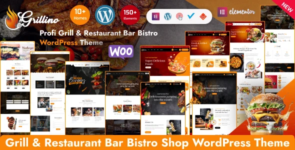  Grillino v1.5.9 - Grill, Bar & Restaurant Shop WordPress Theme
