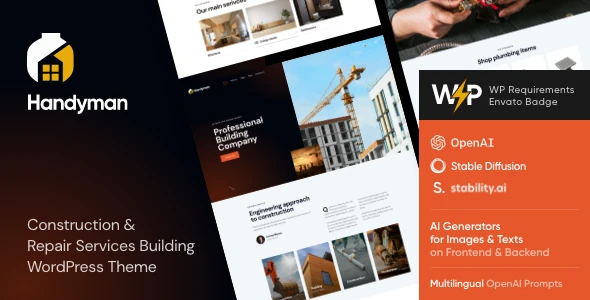 Handyman v1.4.7 - Fixing and Repair Services Building WordPress Theme