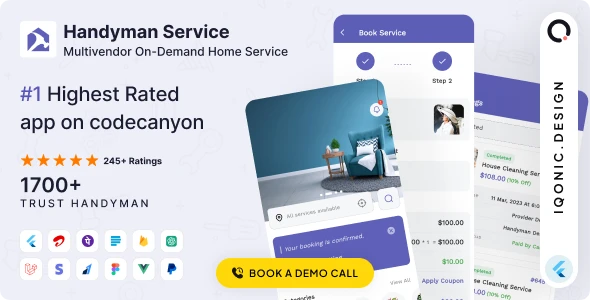 Handyman v11.14.3 - Home Services Booking App, Website & Admin Panel