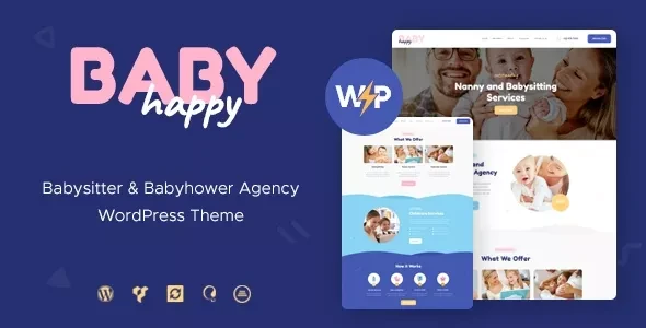 Happy Baby v1.2.7 - Nanny & Babysitting Services Children WordPress Theme