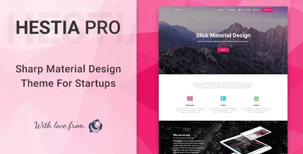 Hestia Pro v3.3.8 - Sharp Material Design Theme for Startups