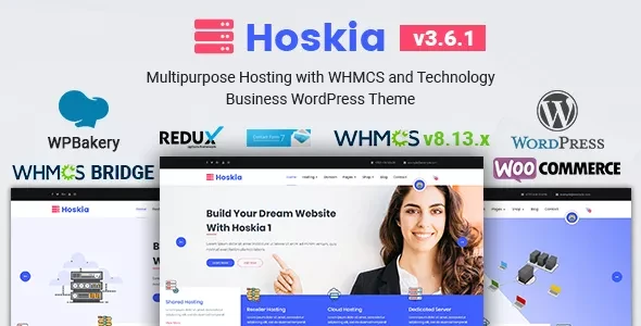 Hoskia v3.6.1 - Multipurpose Hosting WordPress with WHMCS Theme