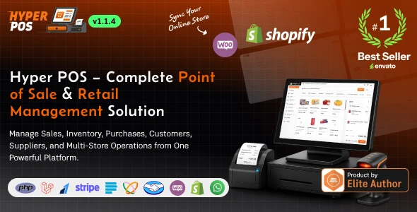Hyper POS v1.1.4 - Laravel Point of Sale, Inventory, ERP, Online & Offline POS, Invoicing, Accounting
