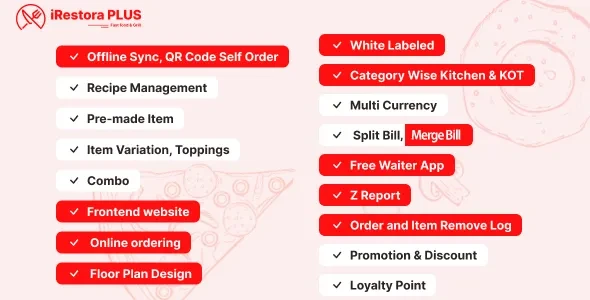 iRestora PLUS v7.8 - Next Gen Restaurant POS