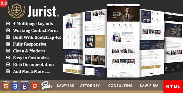 Jurist v2.0 - Lawyer Attorney HTML Template