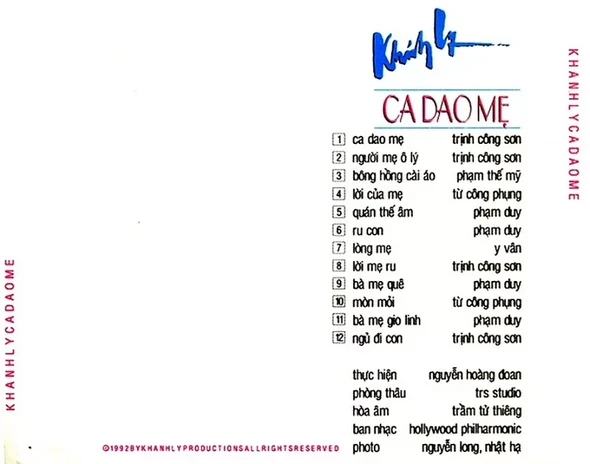 Khánh Ly - Ca Dao Mẹ 1992