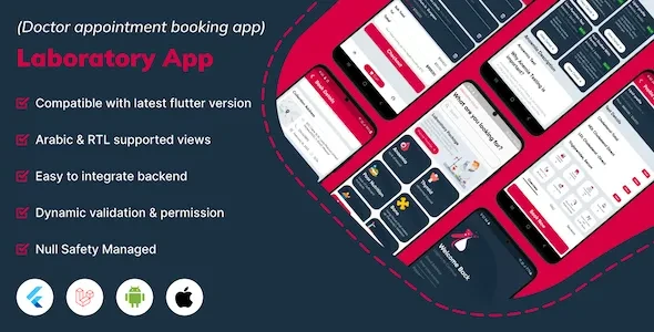 Laboratory Management System Website, Android & iOS Application in Flutter v2.2