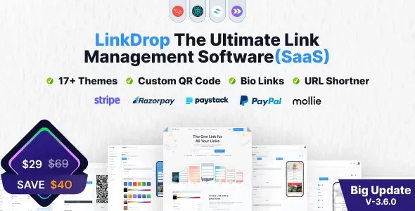 Linkdrop v4.1.0 - SaaS Link Management Tool