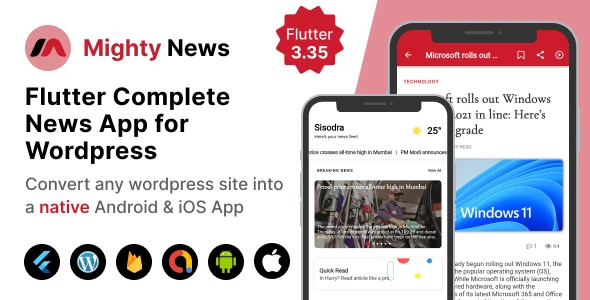 MightyNews v4.2.0 - Flutter News App with Wordpress Backend