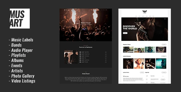 Musart v1.2.3 - Music Label and Artists WordPress Theme