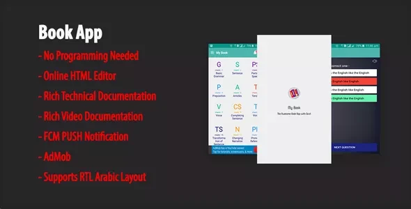 My Book v1.8 - Native Android Book App, Quiz, AdMob, FCM PUSH Notification