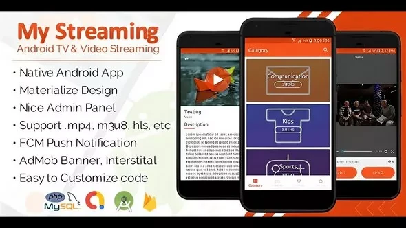 My Streaming Android App with Admin Panel v1.5