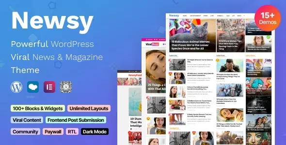Newsy v2.9.3 - Viral News & Magazine WordPress Theme