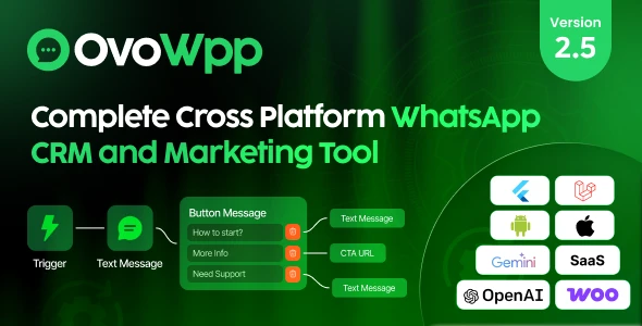 OvoWpp v2.5 - Complete Cross Platform WhatsApp CRM and Marketing Tool