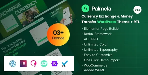 Palmela v1.3 - Online Banking & Money Transfer Elementor WordPress Theme