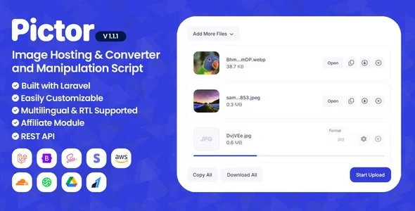 Pictor v1.1.1 - Image Hosting and Converter Script