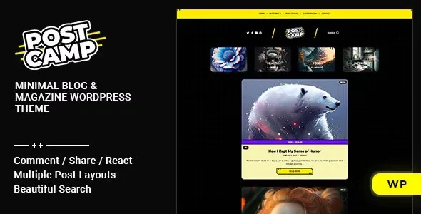 Postcamp v1.0.4 - Personal Blog & Magazine WordPress Theme