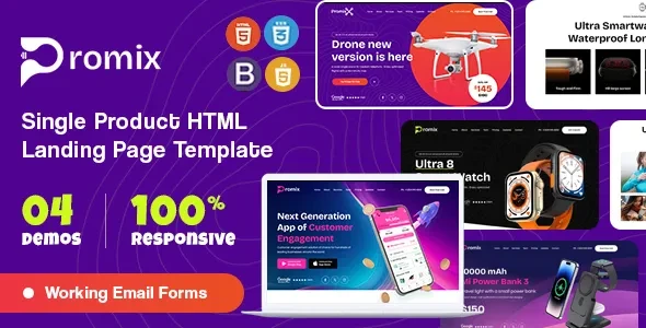 Promix - Single Product HTML Landing Page Template