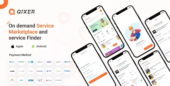 Qixer - Multi-Vendor On Demand Service Marketplace and Service Finder Buyer Flutter App