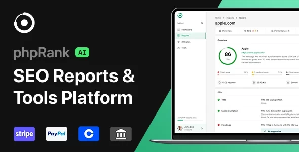 phpRank v17.0 - SEO Reports & Tools Platform (SaaS)