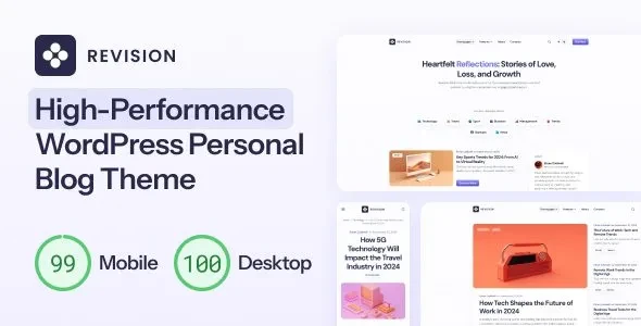 Revision v1.0.7 - Optimized Personal Blog WordPress Theme