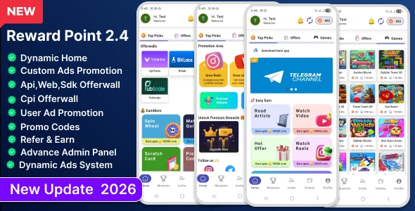 Reward Point v2.1 - Complete Rewards App (Android + Laravel)