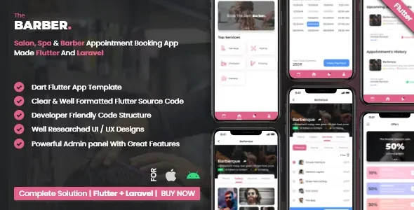 Salon Booking Management System with Mobile App using Flutter v2.2.0