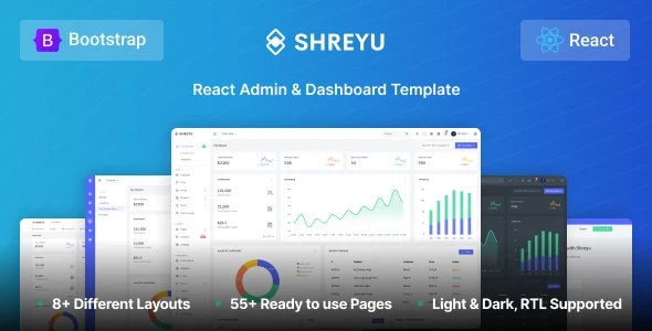 Shreyu v1.2.0 - React Admin & Dashboard Template