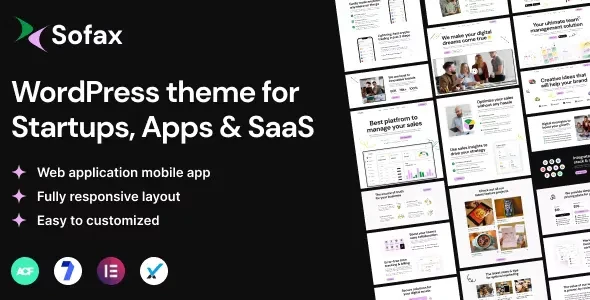 Sofax v1.0.5 - Software & Startup WordPress Theme