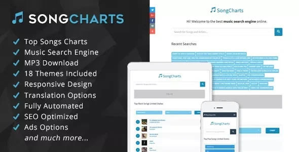 SongCharts v1.4 - Top Songs Charts and Music Search Engine