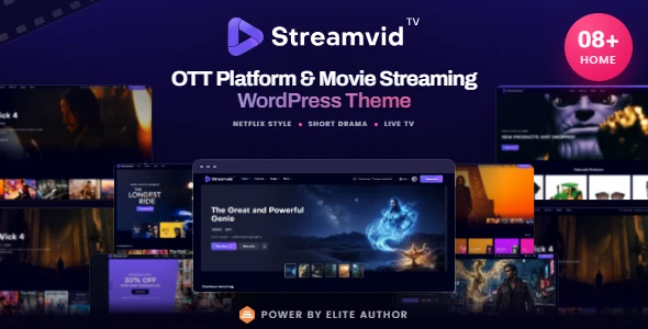 StreamVid v6.2.2 - OTT Platform & Movie Streaming WordPress Theme
