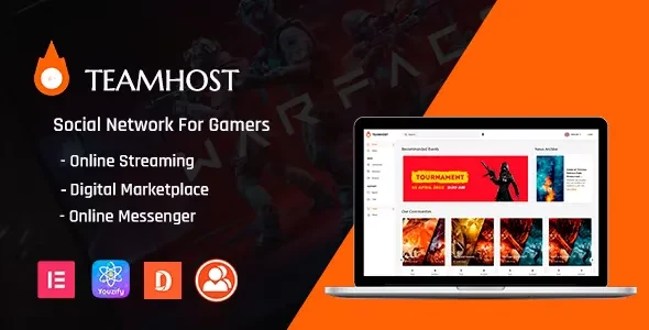 TeamHost v1.3.3 - Game Streaming Marketplace WordPress Theme