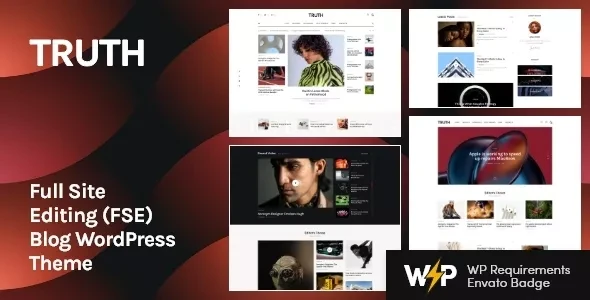 Truth v1.9.0 - Full Site Editing (FSE) Blog WordPress Theme