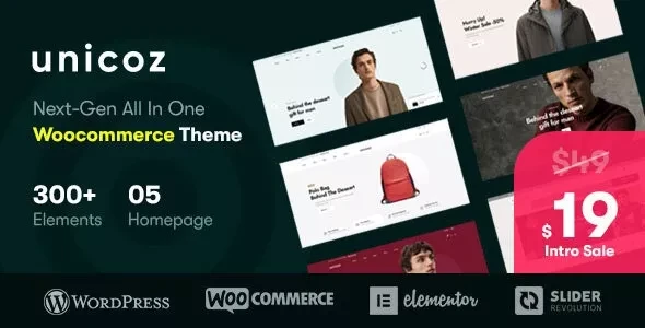 Unicoz v1.1.1 - Elementor WooCommerce Theme