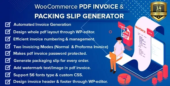 WooCommerce PDF Invoice & Packing Slip with Credit Note v2.4.0