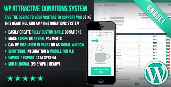 WP Attractive Donations System v1.29 - Easy Stripe & Paypal Donations