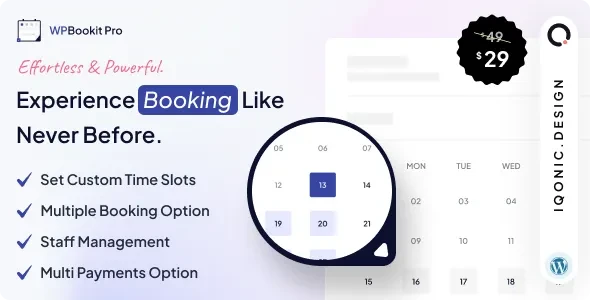 WPBookit v1.6.18 - Appointment Booking Plugin for WordPress