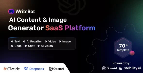 WriteBot v4.9.0 - AI Content Generator SaaS Platform