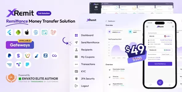XRemit v2.6.0 - Remittance Money Transfer Full Solution
