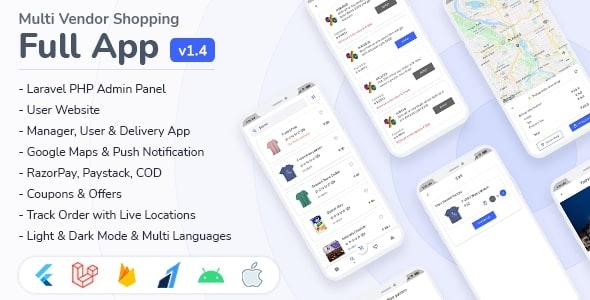 EMall v1.4 - Flutter Shopping Full App