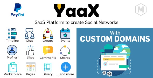 YaaX v1.2.5 - SaaS Platform to Create Social Networks - With Custom Domains