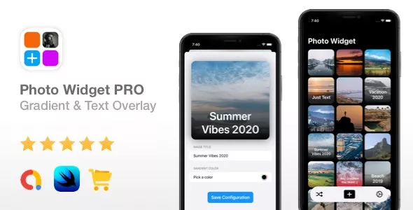Photo Widget PRO v1.0 - AdMob Ads, In-App Purchases, Text Gradient Overlay