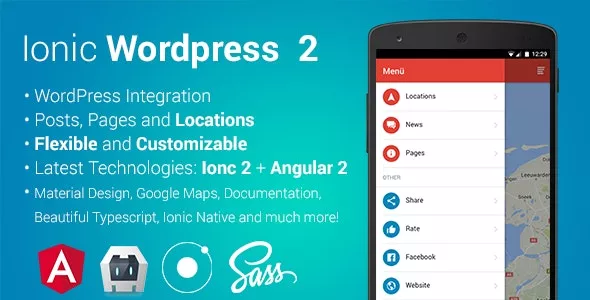 ionWordpress 2 -Wordpress full Integrated hybrid App (Ionic 2 & Angular 2)